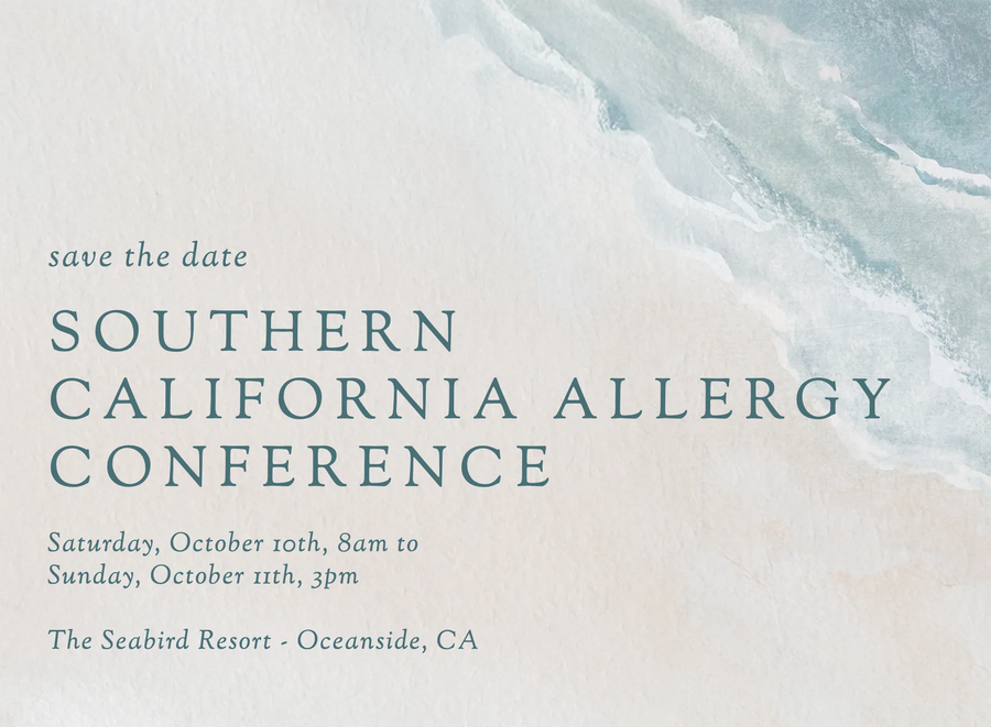 October 13, 2024 - Southern California Allergy Conference - Rare Disease