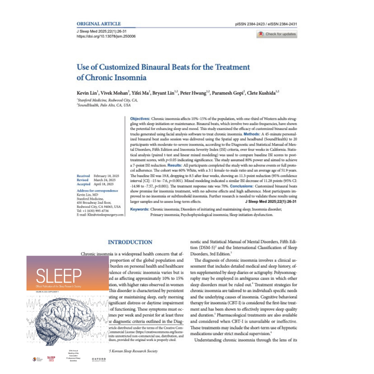 Use of Customized Binaural Beats for the Treatment of Chronic Insomnia