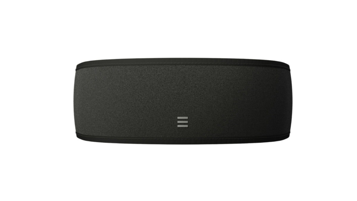 A black sound therapy headband designed for relieving nasal allergy symptoms.